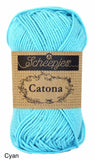 Scheepjes Catona mercerized cotton cyan