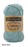 Scheepjes Catona mercerized cotton silver blue