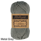 Scheepjes Cahlista Cotton yarn metal grey