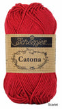 scarlet Scheepjes Catona cotton