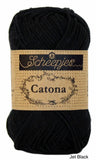 Jet Black Catona Scheepjes Cotton