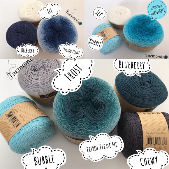 Ombre Whirl and Coordinating Whirlette
