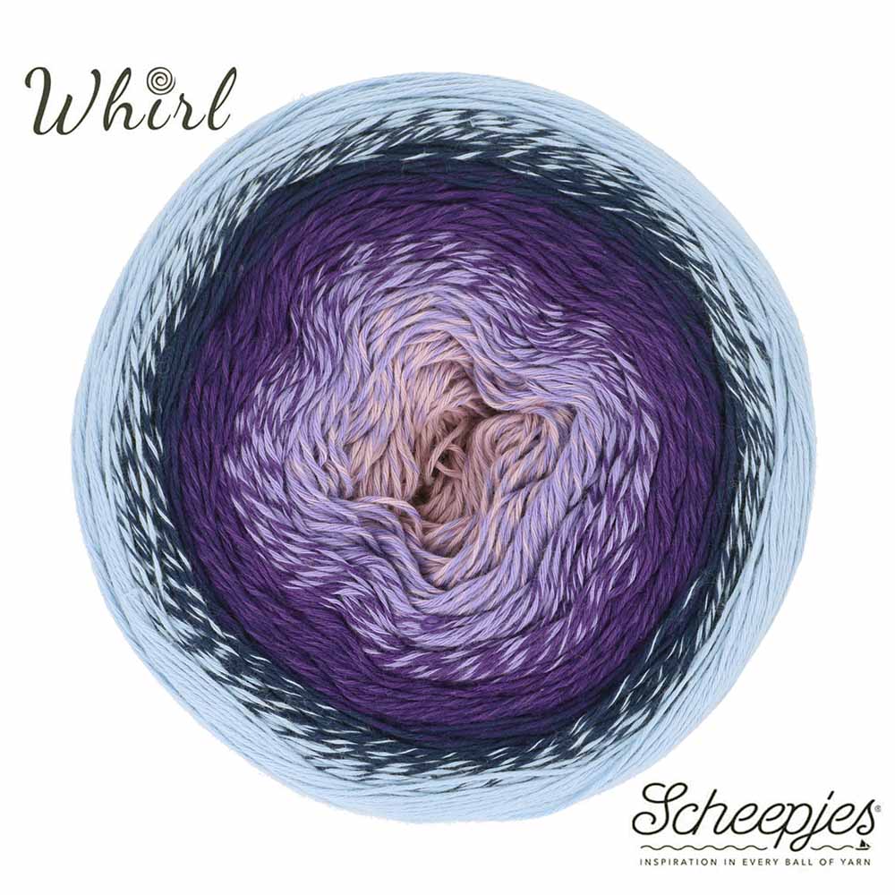 Gomitolo Scheepjes Cotton Whirl 1000m – 724 Mondo Sottomarino, Cotone Puro Con Sfumature Lunghe Per Uncinetto E Maglia