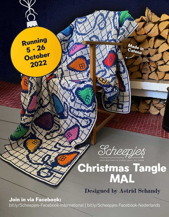 Scheepjes 2022 MAL Christmas Tangle - Snowy Rainbow Colorway