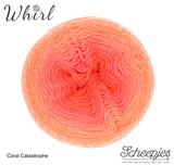 Scheepjes Whirl Ombre Coral Catastrophe cotton acrylic fingering yarn