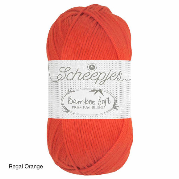 Bamboo Soft Scheepjes Cotton Bamboo blend in regal orange