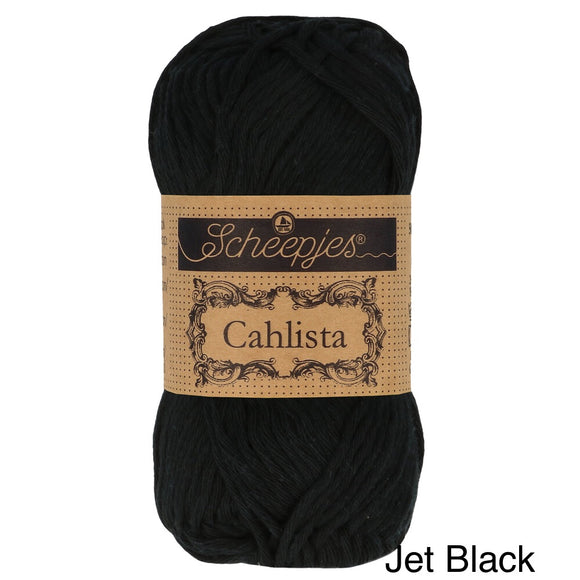 Scheepjes Cahlista Cotton yarn jet black