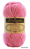 scheepjes stone washed tourmaline cotton acrylic yarn