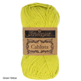 Scheepjes Cahlista Cotton yarn green yellow