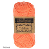 Scheepjes Cahlista Cotton yarn rich coral