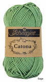 sage Scheepjes Catona cotton