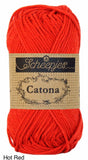 Scheepjes Catona mercerized cotton hot red